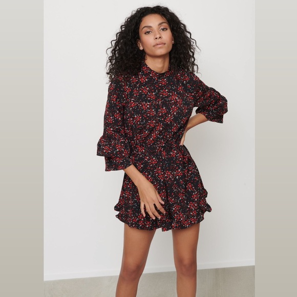 Dynamite Printed Belt Romper - Picture 1 of 6